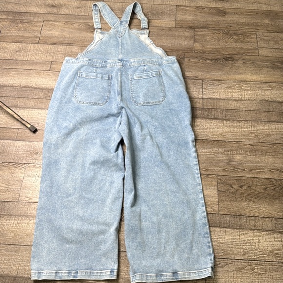 Lane Bryant Blue Denim Overalls Wide Leg - Picture 7 of 12